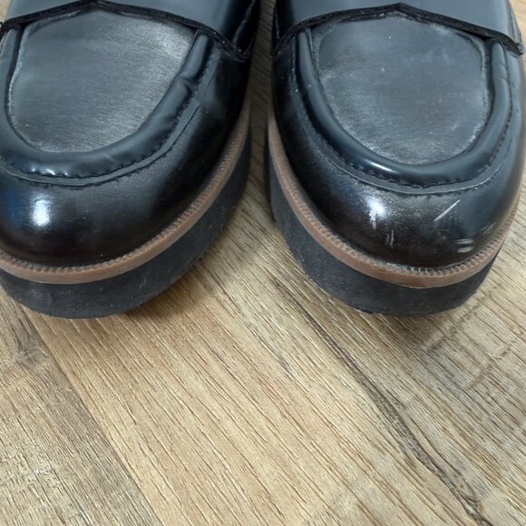 Naturalizer Zoren Loafers Black Vegan Patent Leather Minimalist Simple 6 - Picture 9 of 11